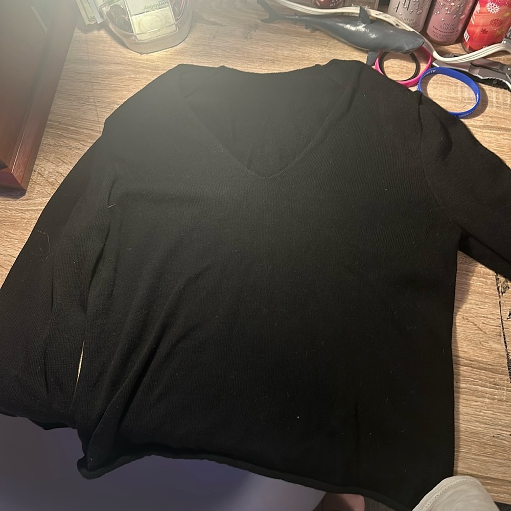 Black V neck Brandy Melville sweater Size Small